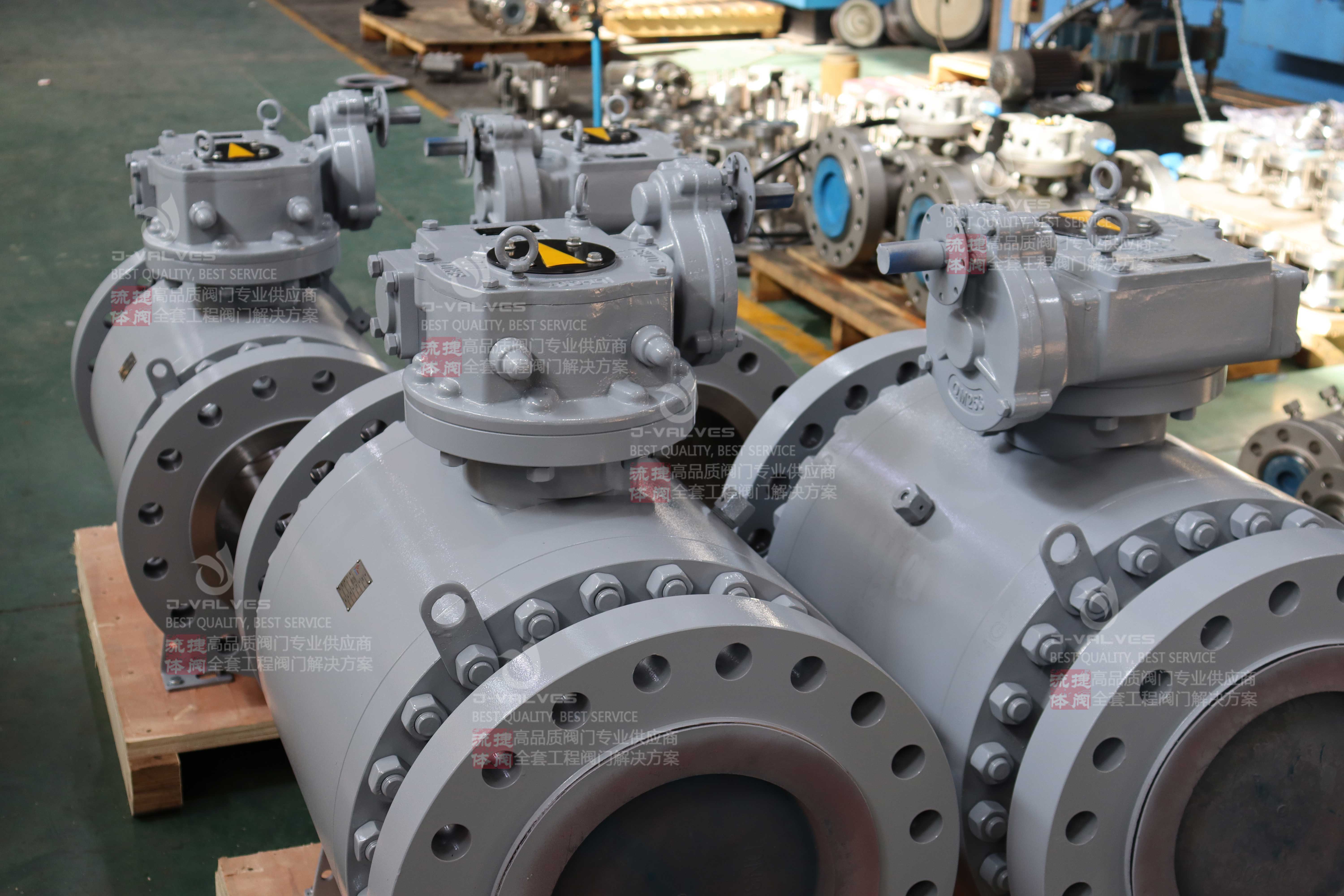 API6D-3PC-FORD-FURGEL-FULL-BORE-TRUNNININION MOUSUDED-BALLS-VALVES-FLANGED-TYPE-WITH-GEAR-OPERAÇÃO-10inch-600#