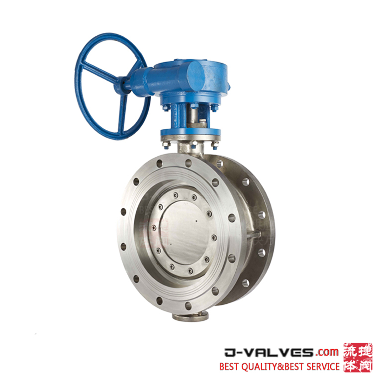 Aço inoxidável SS A351 CF8M Válvula de borboleta FLANGED RF com caixa de turbina