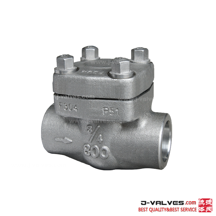 3/4 polegadas forjadas aço inoxidável F304 Válvula de retenção de balanço soldado