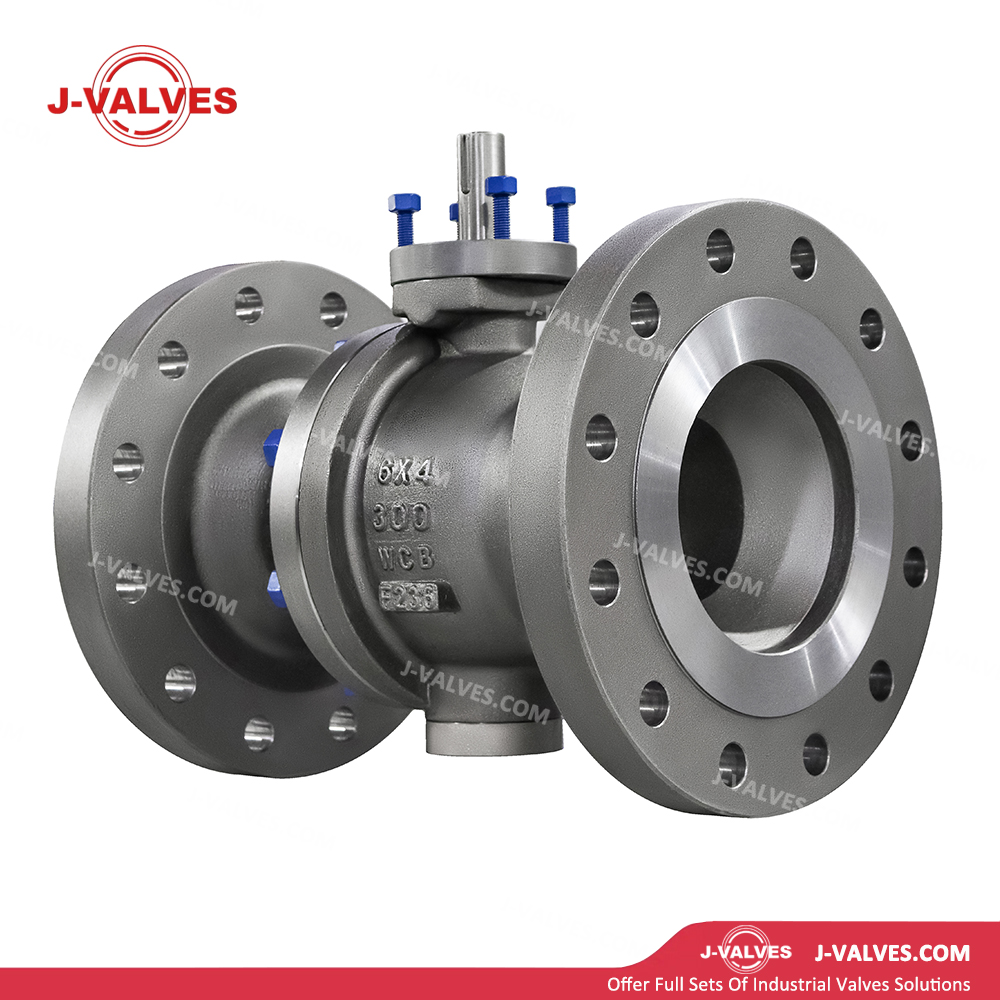 Válvulas J-válvulas J de 6*4 polegadas ANSI Classe 300 Carbono Capinho parafusado WCB com flange superior FLANGE CURTO ENGRENAGEM DE FLANGE/Operação elétrica/pneumática 2pc Reduza a válvula de esfera montada em furo