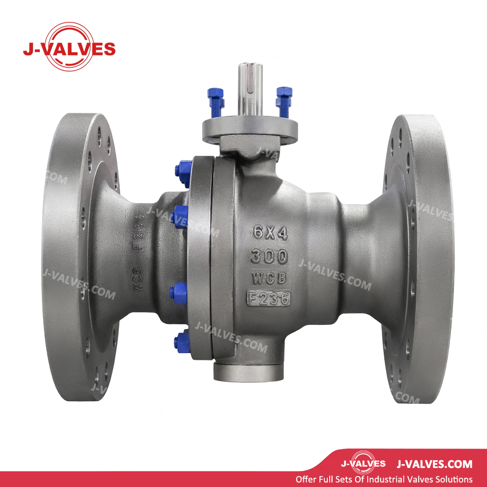 Válvulas J-válvulas J de 6*4 polegadas ANSI Classe 300 Carbono Capinho parafusado WCB com flange superior FLANGE CURTO ENGRENAGEM DE FLANGE/Operação elétrica/pneumática 2pc Reduza a válvula de esfera montada em furo