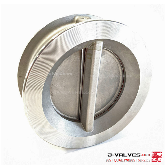 DN150 PN16 Aço inoxidável CF8 SS304 Válvula de retenção de lamas duplas