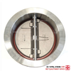 DN150 PN16 Aço inoxidável CF8 SS304 Válvula de retenção de lamas duplas