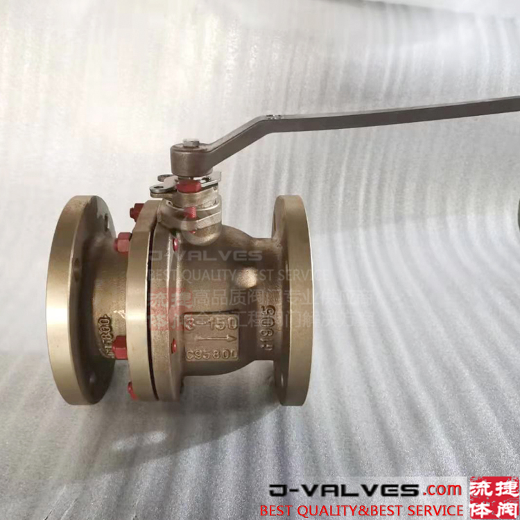 A alavanca de bronze C95800 operou a válvula de esfera de flange