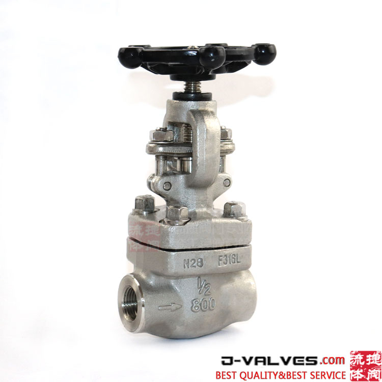 1/2 polegada de 800 lb aço inoxidável F316L Válvula de porta NPT rosqueada