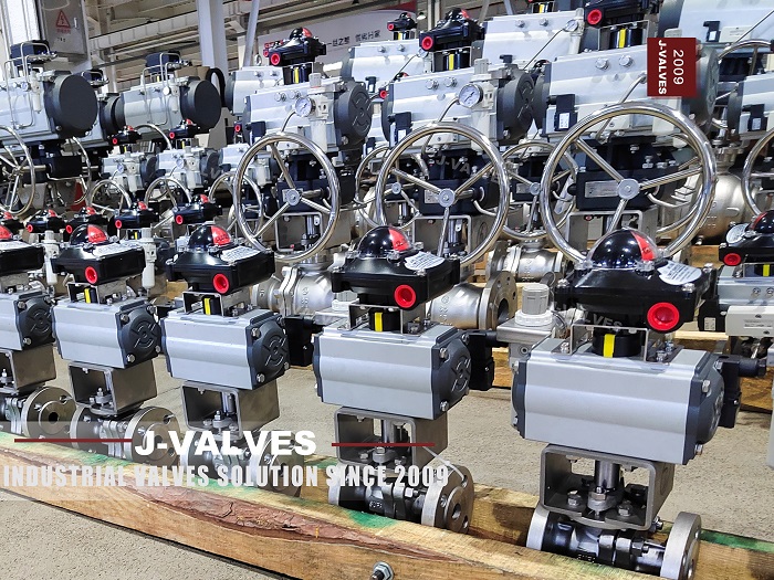 J-VALVES produz válvulas de bola flangeadas pneumáticas completa sua aplicação em usinas de energia
