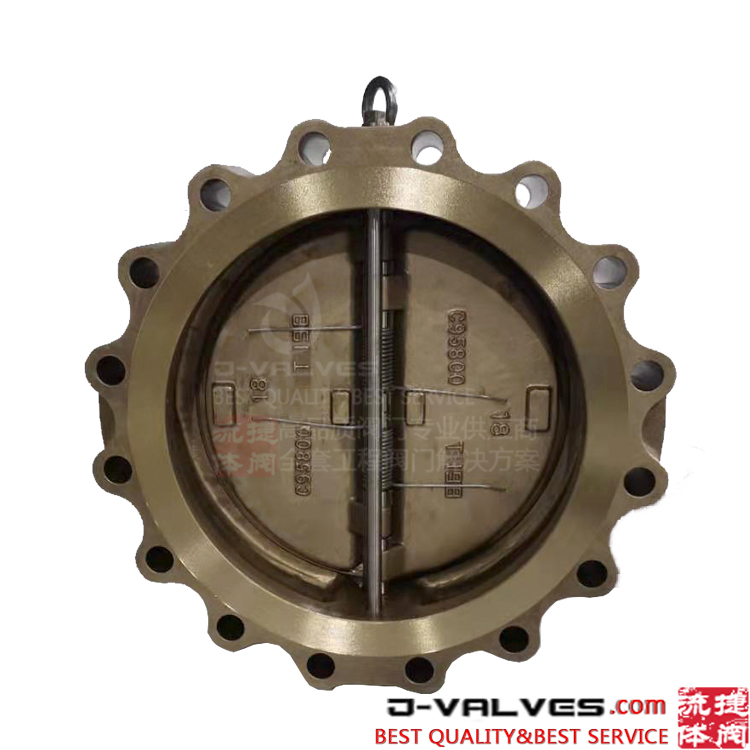 API 594 Bronze de alumínio C95800 Tipo de lugo Disco duplo Placa dupla Tipo de bolsa Tipo de swing Válvula de retenção 